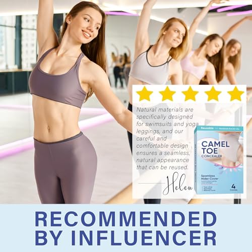 Image of Camel Toe Concealer, 4Pcs Reusable and Waterproof Camel Toe Cover, Seamless Camel Toe Hider, Underwear Guard for Women