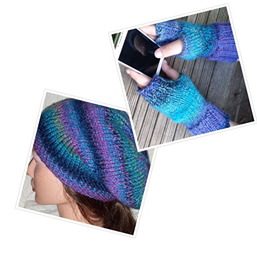Knit Fingerless Gloves Slouchy Knit Hat Glove and Hat