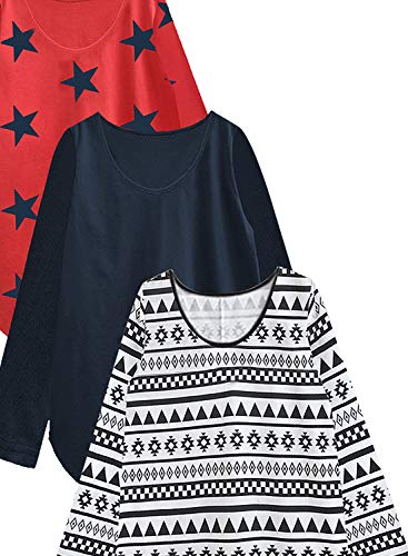 Image of A.T.U.N. Women's Long Sleeve T-shirts (Pack of 3)