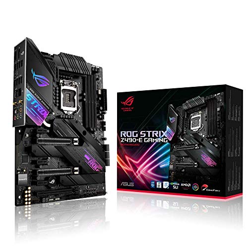 ASUS ROG Strix Z490-E Gaming Mainboard Sockel 1200 (ATX, Intel Z490, WiFi 6, USB 3.2 Gen 2, HDMI 1.4, AI Overclocking, 2x PCIe M.2- Steckplätze, Aura Sync)