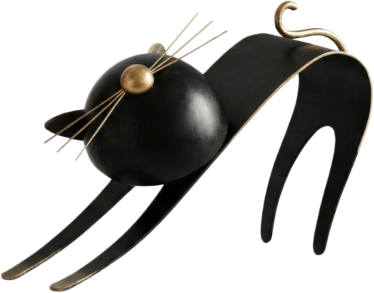 XINXUAN Black Cat Art Statue，Animal Figurines Garden Decor ，Knick Knacks for Shelves，Cat Memorial Gifts for Loss of Cat