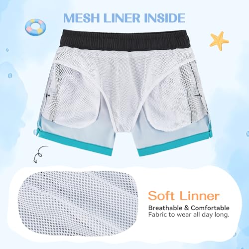 Image of American Trends Boys Swim Trunks Toddler Swim Shorts Bathing Suit Kids Swimsuit Youth Swimwear
