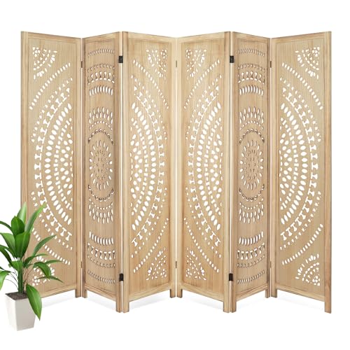 Babion 6-Panel Portable Wood Room Divider Screen