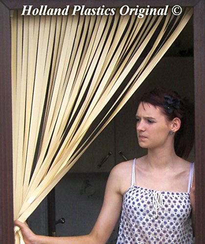 Holland Plastics Original Brand Caravan/Rv Door Curtain Bug Fly Strip Blind. Perfect for Caravans, Campers and RVs - All Cream