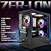 ZER-LON Gaming PC Desktop, Prebuilt Gaming Computer with Intel Core I7 up to 3.9 GHz, GTX 1050Ti 4G, 16G RAM, 512GB NVME SSD, ARGB Cooling Fan,Supply WiFi Support