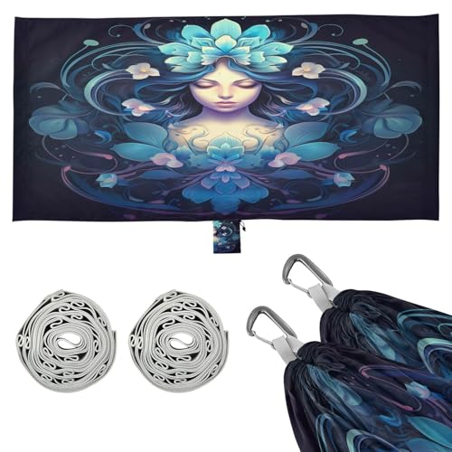 SDMKA Mandalorian Camping Hammock, 330 lbs with 2 Tree Straps, Carry Bag, Single Portable Hammock for Outdoor/Indoor, Hiking, Beach, Backpacking, Travel