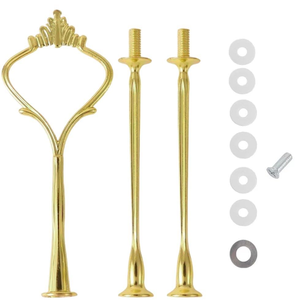 hzzsbu 3 Tier Cake Stand Kit, Tiered Fruit Dessert Serving Tray Handle, Fruit Cake Plate Handle, Cupcake Plate Fitting Holder