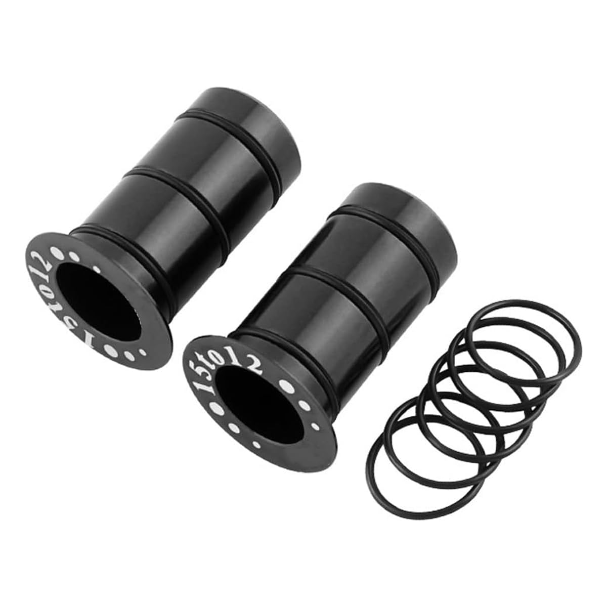 Durlo 15 mm to 12 mm Bicycle Hub Axle Adapter, Bicycle Hub Axle Adapter 15mm to 12mm for Mountain Bike/Road Bike