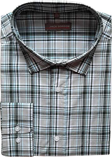 jack Gordon Übergrößen Herren Hemd, Langarm, Kentkragen, Grau, 8151, Gr. 3XL 47/48