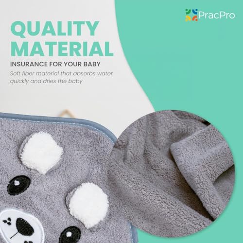 Image of Hooded Towel - Absorbent Large Baby Towel 31 x 31 Inch Baby Essentials - Baby Bath Essentials - Baby Bath Towels - Baby Towels Bath Towel