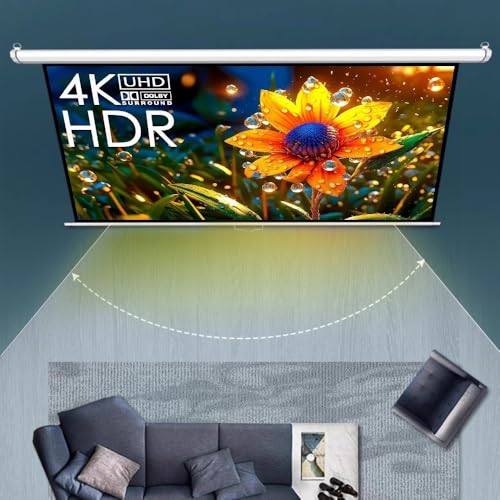 Pantalla Proyector Retráctil 4K HD 60 pulgadas 16:9 miniatura 2