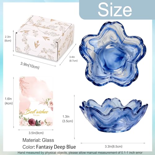 Image of Gifts for Women Flower Jewelry Dish Ring Holder Dish Jewelry Tray Bathroom Vanity Organizer Blue Room Decor Aesthetic Nightstand Bedroom Decor Trinket Dish Small Friendship Wedding Birthday Gifts
