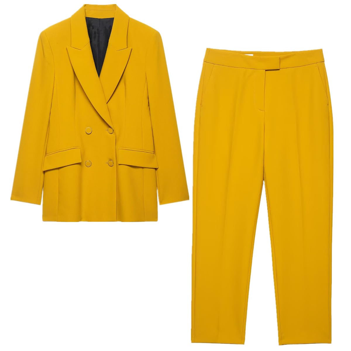 2026 Spring Britain Fashion Elegant Minimalist Woman Clothes Vintage Blazers Pant Sets New Two Piece Set Womens Suit