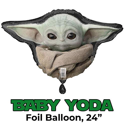 Official Baby Yoda Party Supplies For 16 - Star Wars Party Decorations - Mandalorian Birthday Decorations| Includes Plates, Napkins, Cups, Grogu Balloon, Happy Birthday Banner, Baby Yoda Party Favors #TOP3
