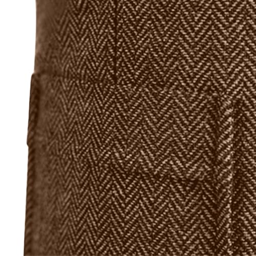 Men's Tweed Suit Vest Western Herringbone Waistcoat Wool Business Casual Vintage Formal Groomsman Wedding Waistcoat3