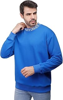 Coup Loose Fit Printed SweatShirt For Men Color Blue Size M
