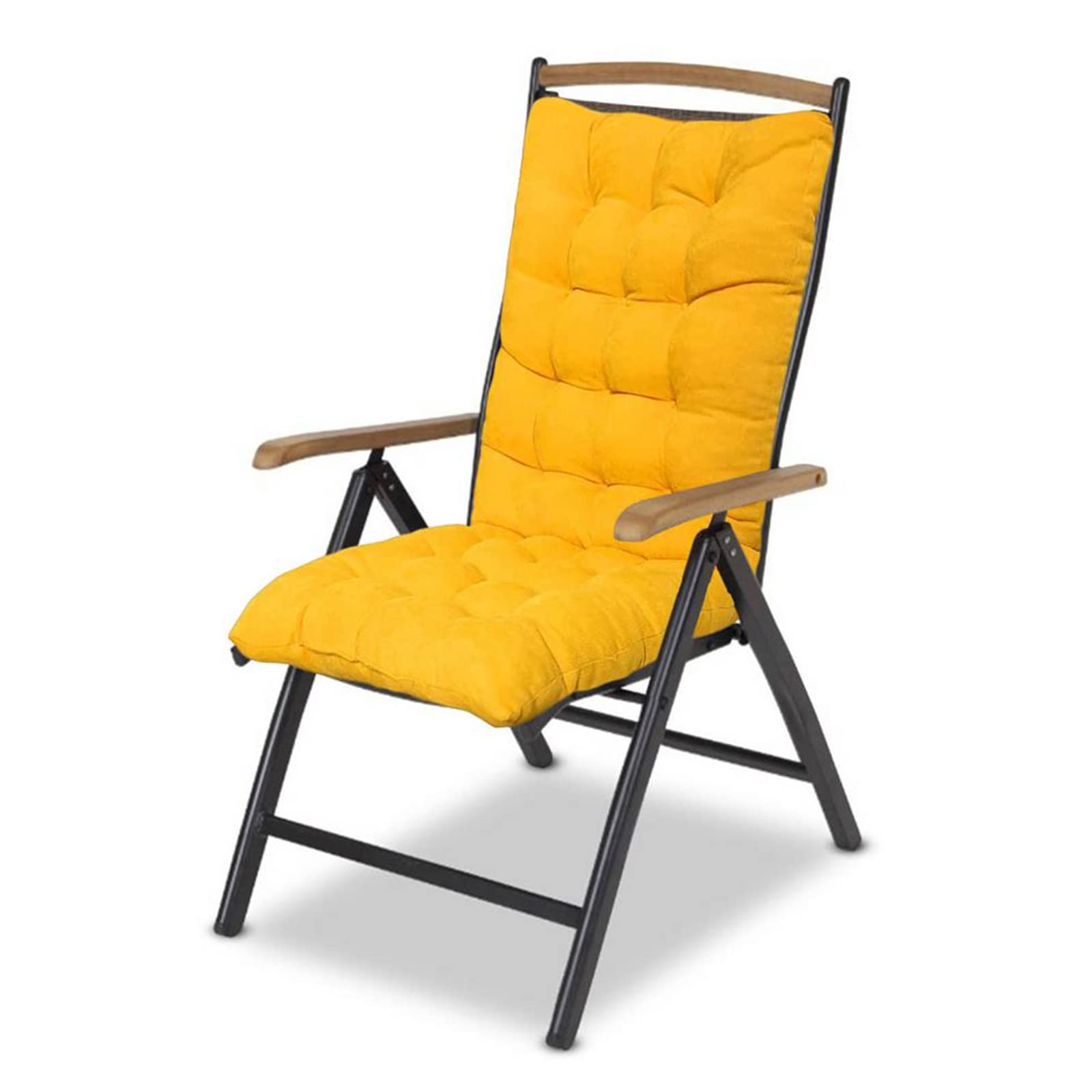 Wysokiej jakości żółte krzesło bujane Cush Highback Tufted Seat & Back Pads Outdoor & Indoor Use Ties for Kitchen Dining Desk Chairs - t & Sle