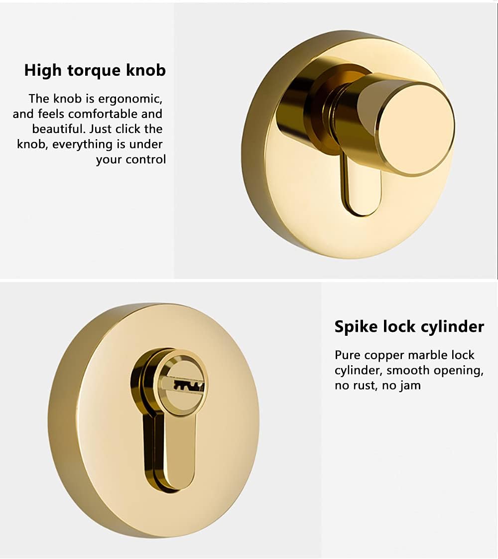 Matte Black Privacy Door Lever Lockset - Heavy Duty Zinc Alloy Bed and Bath Door Handle(ModelE)