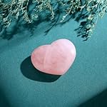 MAIBAOTA 45 mm Rose Quartz Crystals Valentine's Day Crystals Gifts for Her Women Large Heart Stone Healing Natural Reiki Gemstone Polished Heart Shaped Rocks Meditation - Image 3
