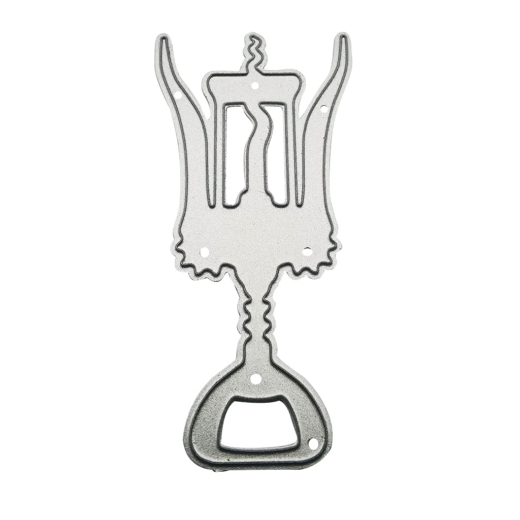 NEWFT Bottle Opener Metal Cutting Dies Stencil Scrapbooking Album Paper Card Metal Cutting Dies