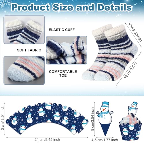 Image of Suhine Christmas Cupcake Fuzzy Socks Women