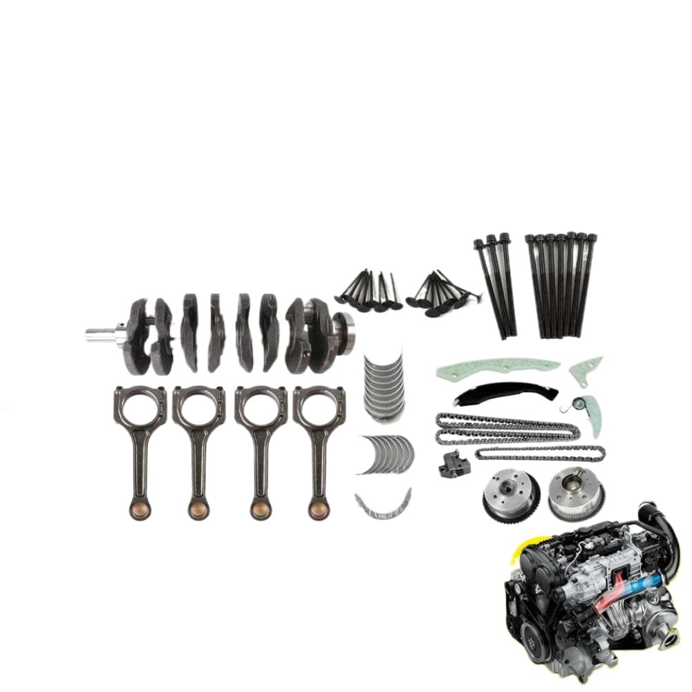 Kit di ricostruzione per revisione motore Albero motore con aste Componenti di distribuzione 2.0L G4KF compatibile con Coupe Sonata Optima 2.0L L4 GAS