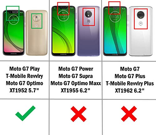Capa para celular Moto G7 Play, Capa T-Mobile Revvlry, Capa para Moto G7 Optimo, Capa PUSHIMEI com s