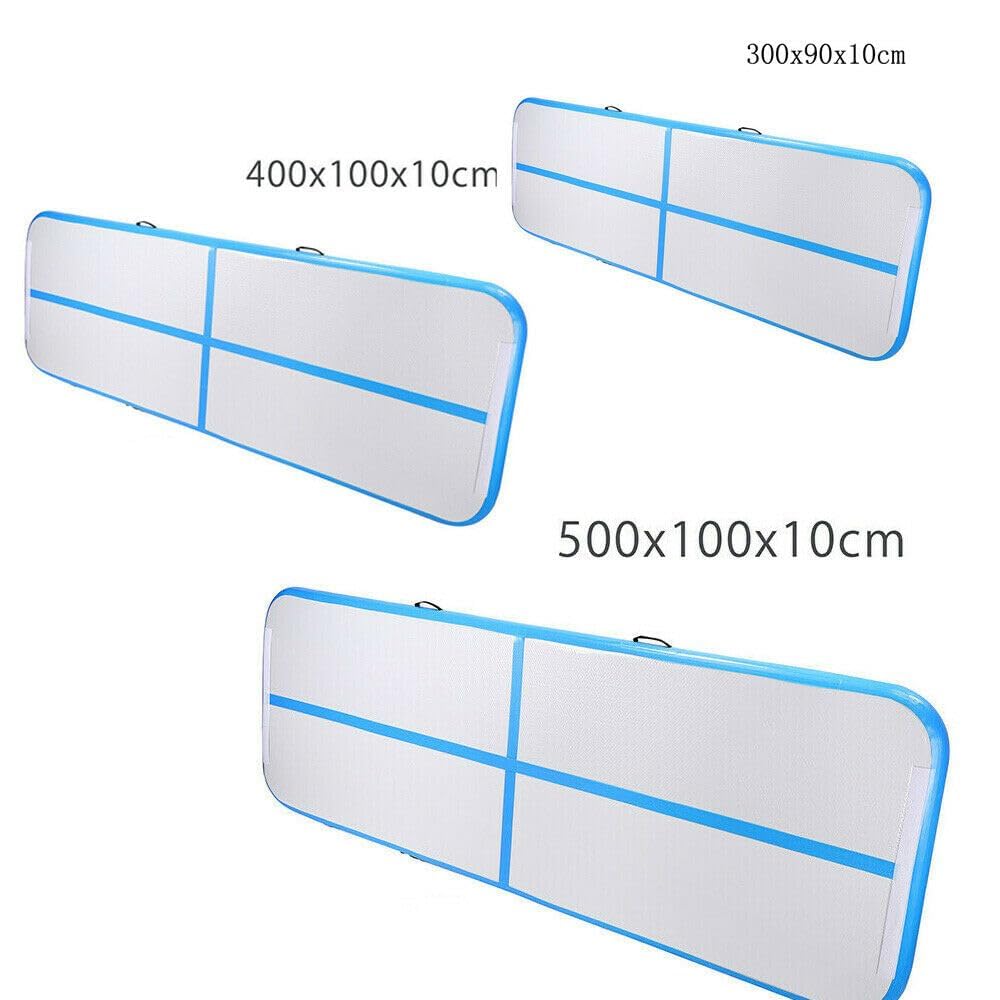 Air Turn Track Matte 3/4/5/6M Turnen Matten，Aufblasbar Gymnastikmatte Yogamatte Camping Trainingsmatte für Zuhause/Training/Tumbling/Yoga/Outdoor/Fitness，Rutschfest & Wasserdicht