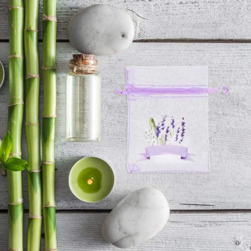 20 bolsas de saquitos de lavanda con cierre de cordón miniatura 5