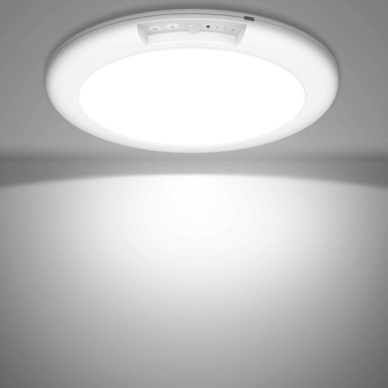 Toowell Akku Deckenlampe Badezimmer mit Bewegungsmelder für Badezimmer Flur Keller Garage