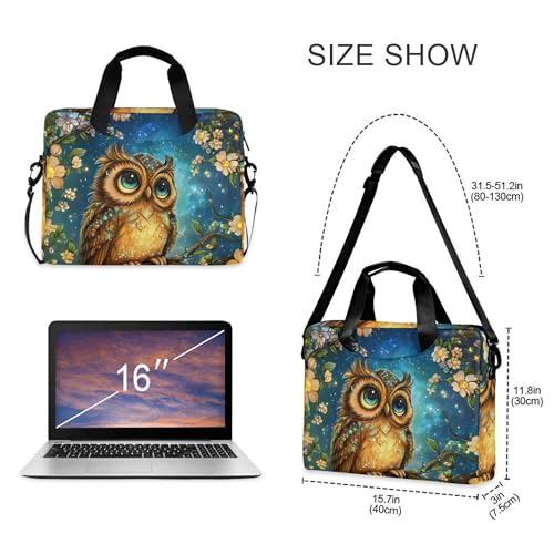 Maletín para laptop ALAZA Owl Cherry 13-15.6 pulg miniatura 4
