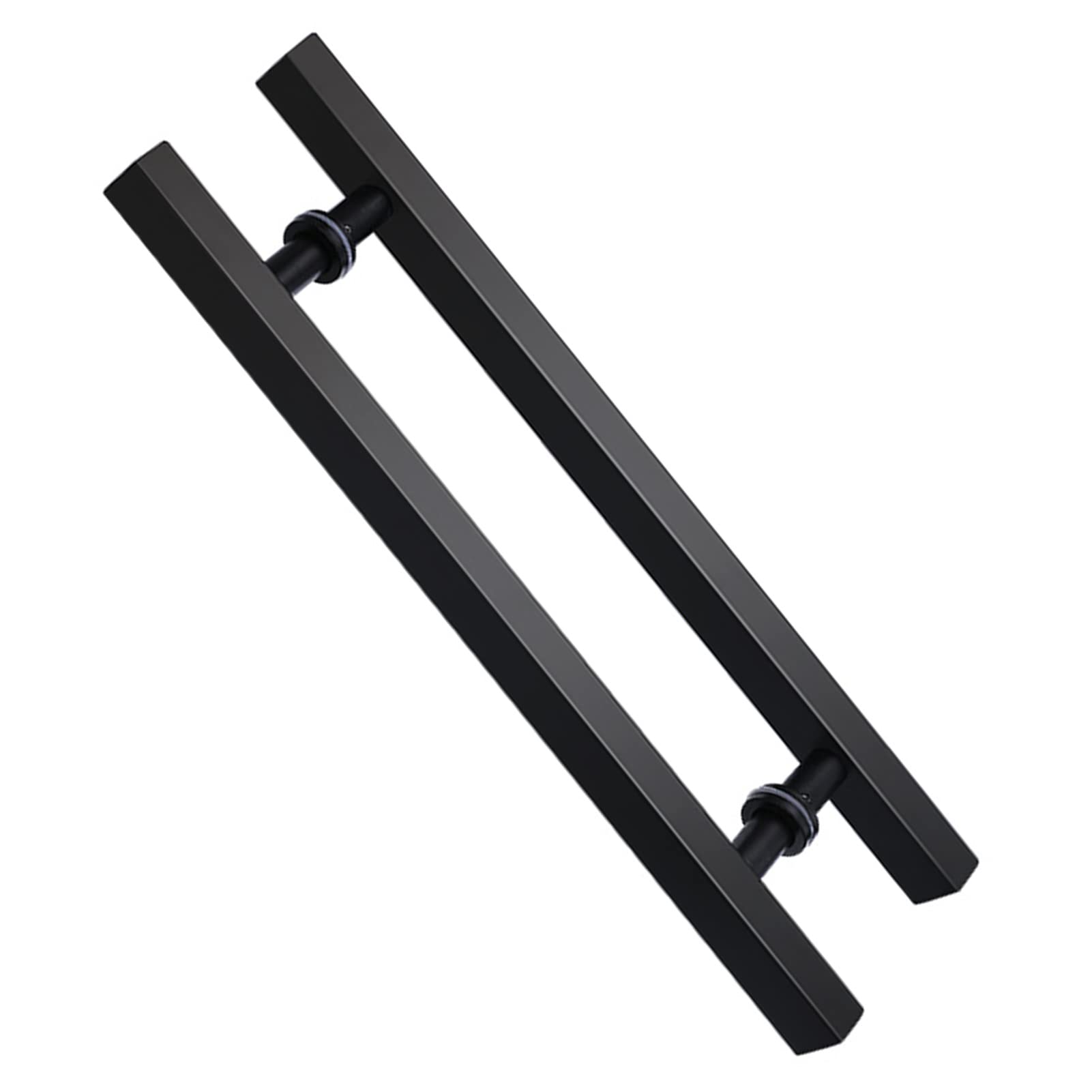 Wdsopk Matte Black Modern Push Pull Bar Handle, Industrial Push Pull Door Handles, Warehouse Farmhouse, Simple Wear-Resistant Door Handle Hardware, Sliding Exterior Door Handle/Black/100Cm/39.3In