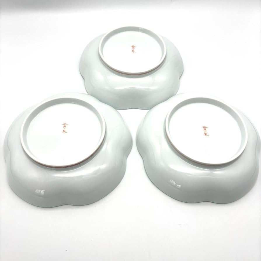 Amazon.co.jp: 有田焼 深川製磁 寿赤絵 梅型6号鉢 3つ : DIY・工具