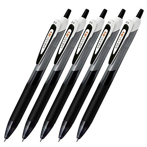 Bolígrafos Zebra Sarasa Dry Gel 0.4mm Negro Pack 5 miniatura 1
