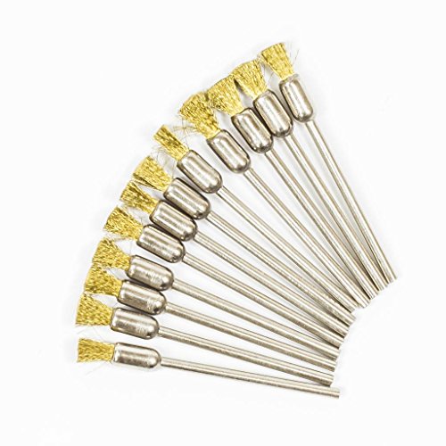Image of End Brushes, Crimped Brass Wire, 1 /4 Inch, 12 Pack | BRS-450.00