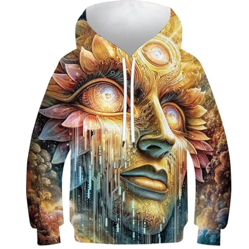 Sweat 3D Vision Divine Dorée enfant : le pull idéal pour le collège