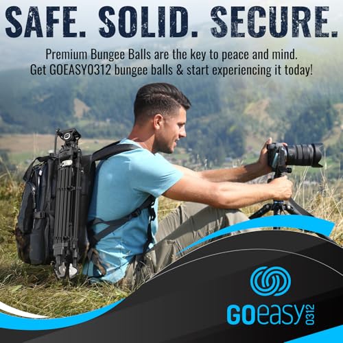Image of GOEASY0312 Ball Bungee Cords 6 Inch, 50 PCS | Elastic String Ball Bungee Cords for Canopy, Tarp, Tent Poles, Hoses & Wires, Indoor /Outdoor