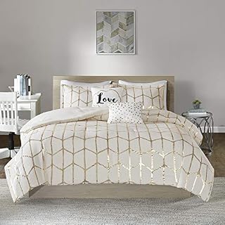 Intelligent Design Raina Comforter Set, Twin/Twin XL, Ivory/Gold