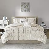 Intelligent Design Raina Comforter Set, King/Cal King, Ivory/Gold