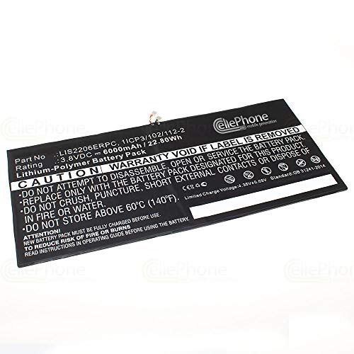cellePhone batería Li Polymer para Sony Xperia Tablet Z2 (reemplazado LIS2206ERPC)   6000mAh / 3,8V