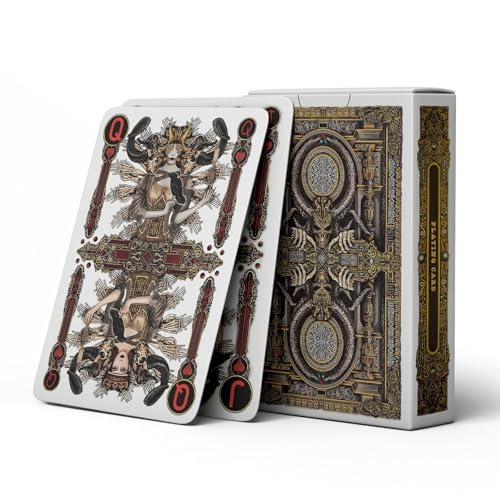 strublfe Devil Themed Playing Cards, International Standard Size Deck of Cards, 300g Blue Core Paper Material, Exquisite Art Poker Cards, Double-Sided Anti Slip Design, Family Gatherings