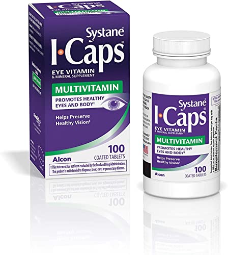 Icaps I-Caps Mv Eye Vitamin & Mineral Supplement Lutein Enriched, Coated Tablets 100 Ct