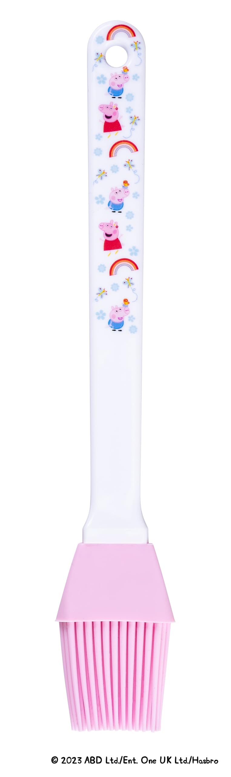 Pinceau Pâtisserie Silicone Peppa Pig Dr. Oetker – Pinceau Cuisine Anti-Adhésif 23 Cm, Rose & Blanc, Pour Enfants & Gourmands