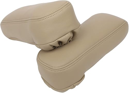Miniatura 5 de Funda de repuesto de cuero para reposabrazos de asiento beige para Ford F150 F250 F350 para Excursion Lariat 99 00 01 02 03 04 05 06 07 (un par)