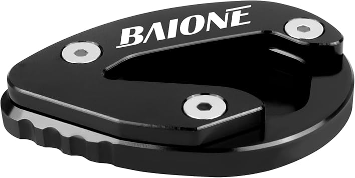 Worldmotop Motorcycle Kickstand Pad Support Foot Pad Replacement for Ducati Panigale 959 899 1199 1299 V2 Enlarger Extension Side Stand Plate black
