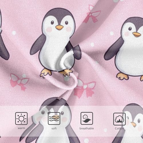 Wusikd Cute Penguins Girls' Underwear Cotton Bow Pink Girls Briefs Soft Toddler Underwear 2T3