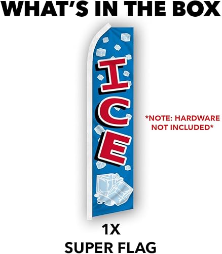Miniatura 2 de Bandera publicitaria de plumas Ice Swooper, perfecta para tiendas de conveniencia, camiones de comida, festivales y eventos