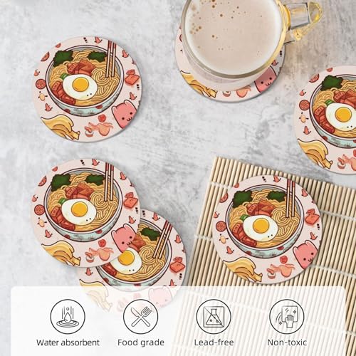 Sous-verres céramique absorbants support lot de 6 protège table résistant