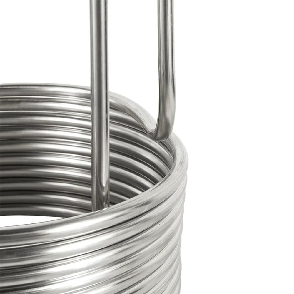 Enfriador de Mosto de inmersión de Acero Inoxidable de 16 m y 9,52 mm, serpentín de enfriamiento supereficiente for elaboración de Cerveza casera, 1 Unidad