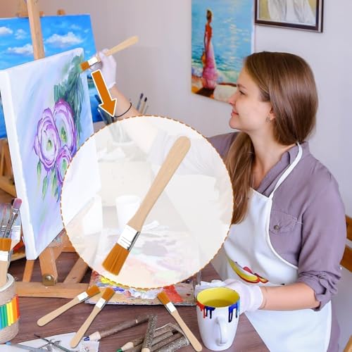 40 Stück Kleine Pinsel Borstenpinsel Set 13.5cm Flachpinsel Lackierpinsel Malerpinsel Pinsel Lack Fensterpinsel mit Holzgriff für Pinsel Farben Kunst Malerbedarf Lacke Malerei DIY Streichen von Wänden